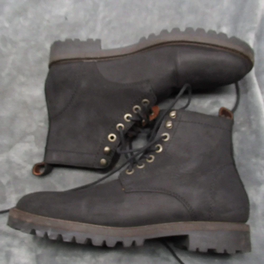 Patina Portland Boots Men Black Suede Lace Up Ankle Handmade Mexico Shoes Casual